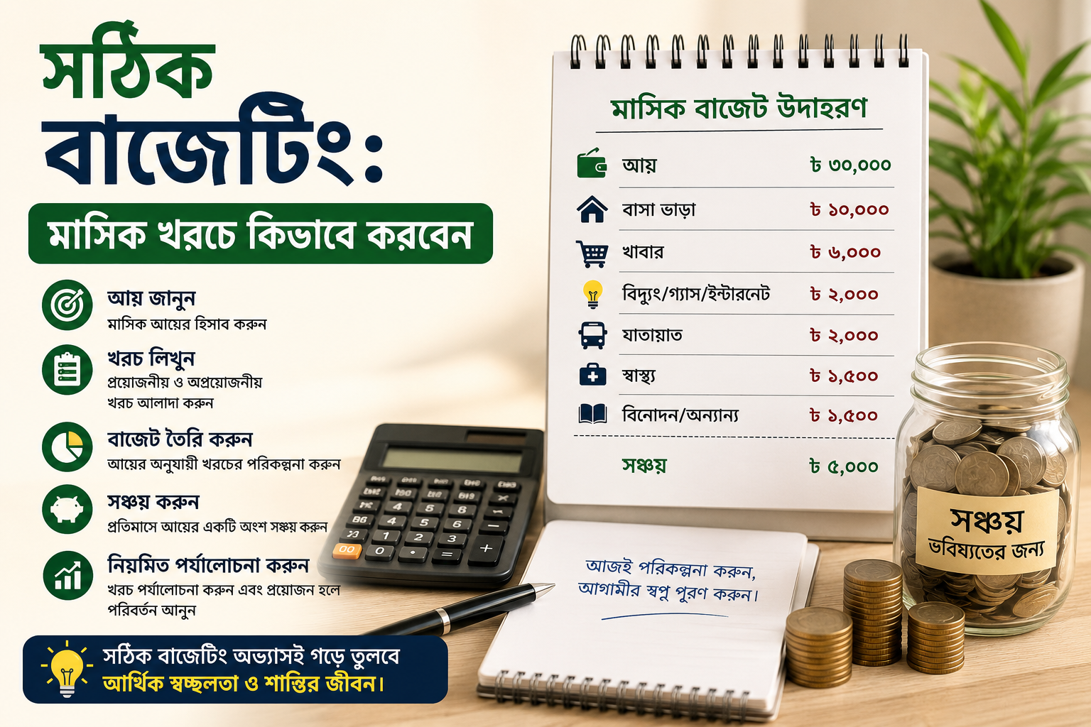  সঠিক বাজেটিং: মাসিক খরচে কিভাবে করবেন