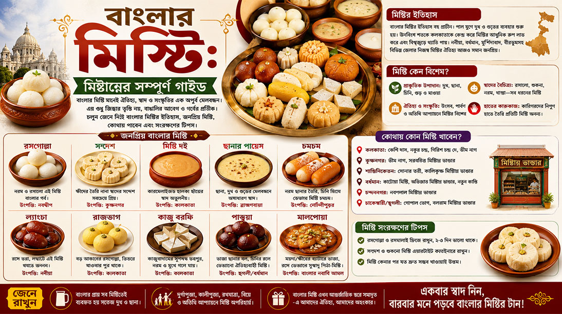বাংলার মিষ্টি: মিষ্টান্নের সম্পূর্ণ গাইড