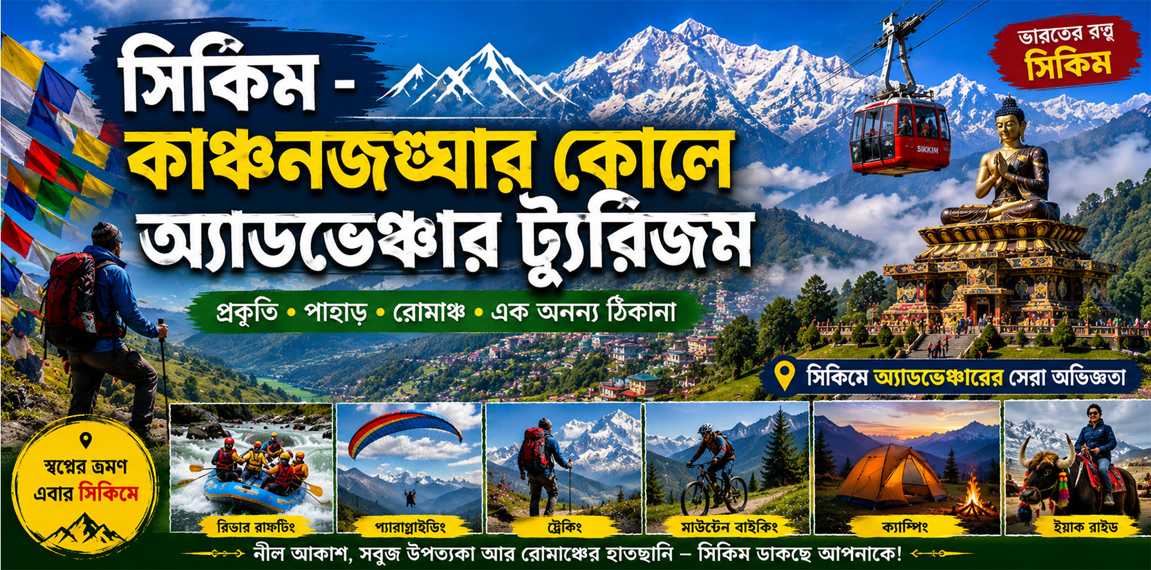  সিকিম - কাঞ্চনজঙ্ঘার কোলে অ্যাডভেঞ্চার ট্যুরিজম