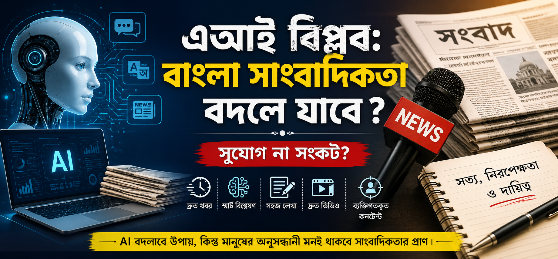 এআই কি বাংলা সাংবাদিকদের চাকরি কেড়ে নেবে?